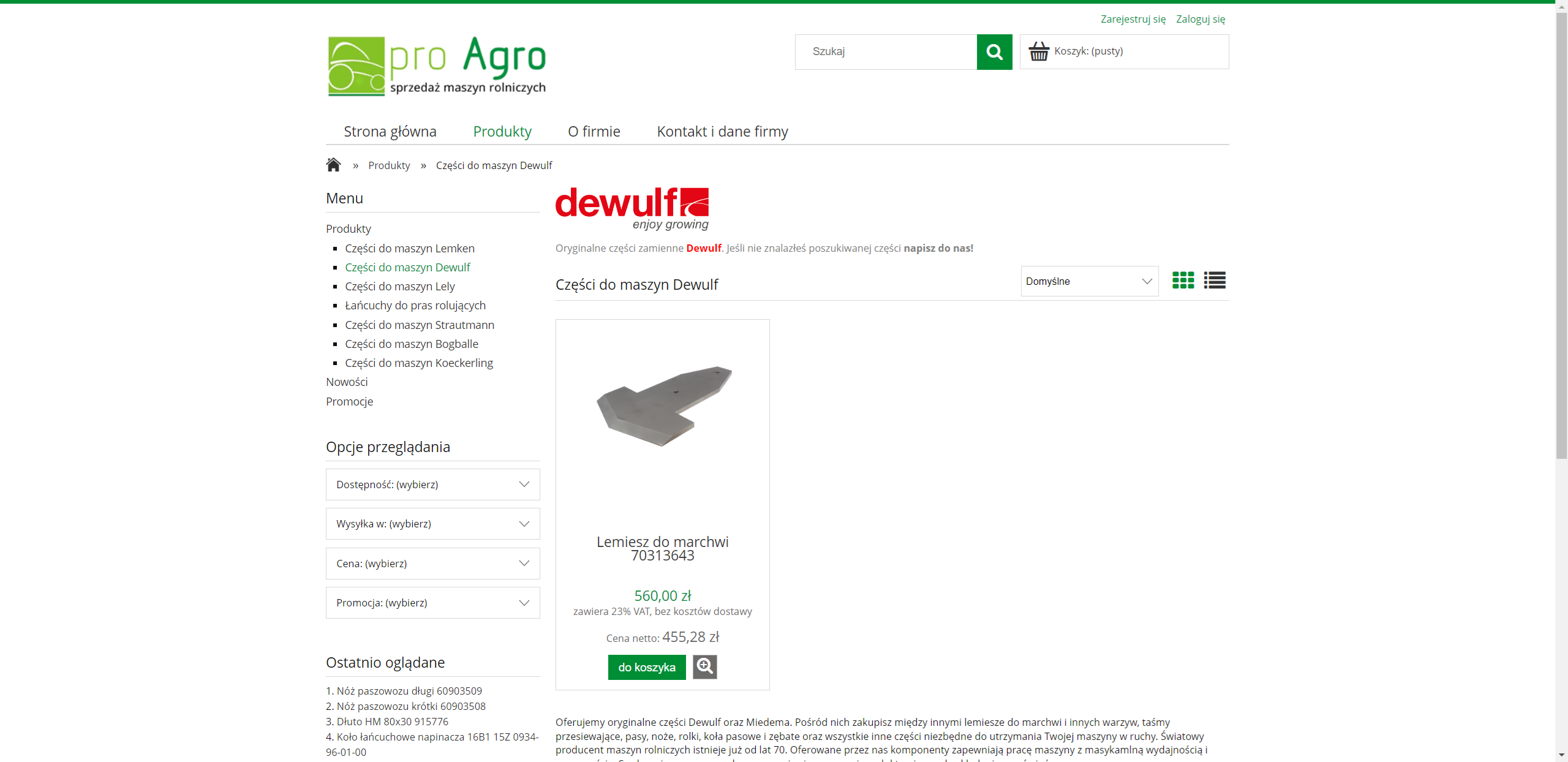 Jak części Dewulf wspierają precyzyjną uprawę gleby