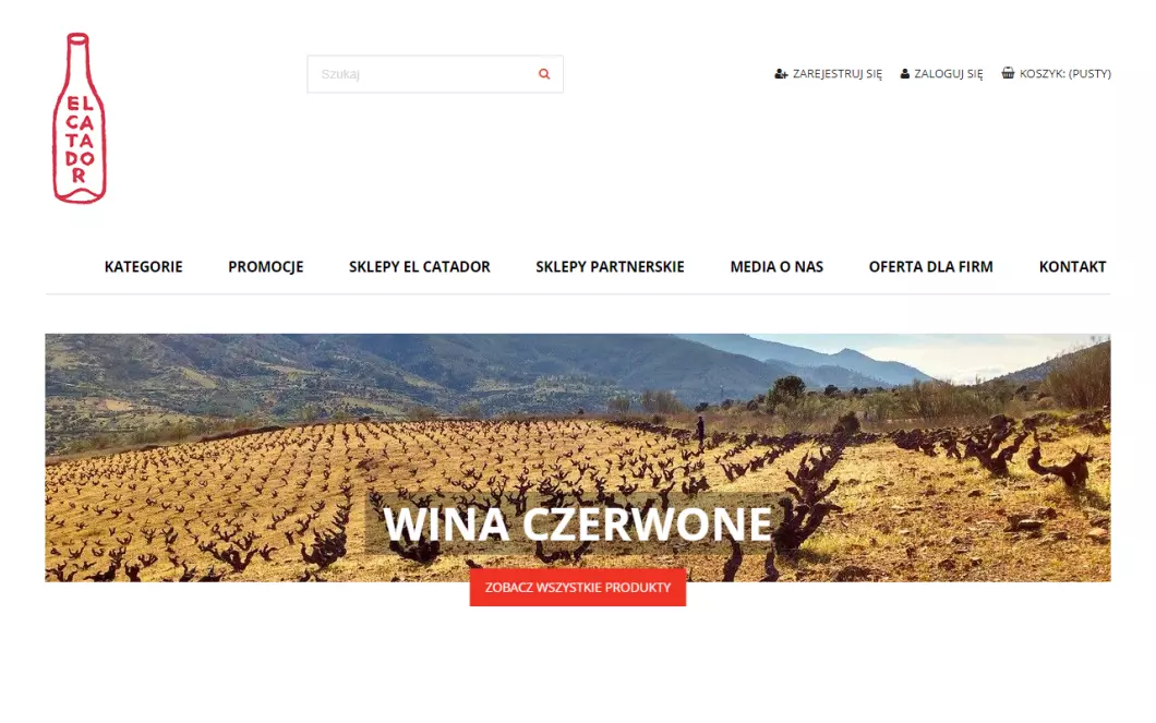 Zrzut ekranu strony EL CATADOR